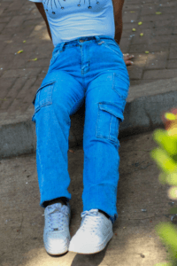 Pantalón de cargo para mujer, pantalones con bolsas a lados