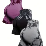 Licras Leggins cortos push up de mujer, deportivas Tie Dye  de manchas