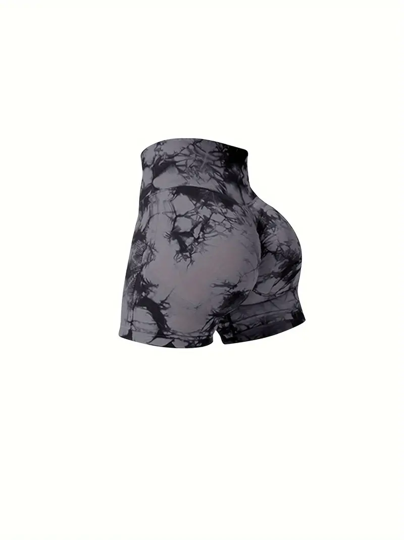 Licras Leggins cortos push up de mujer, deportivas Tie Dye  de manchas