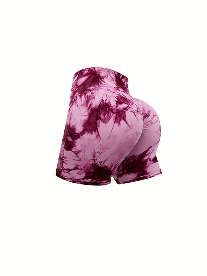 Licras Leggins cortos push up de mujer, deportivas Tie Dye  de manchas