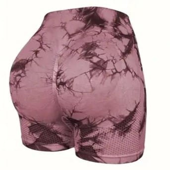 Leggins cortos para mujer Tie Dye, licras deportivas de manchas levanta gluteos