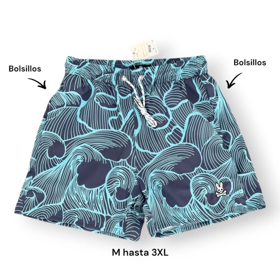 Short Estampado de Hombre playeros, Bermudas impermeables