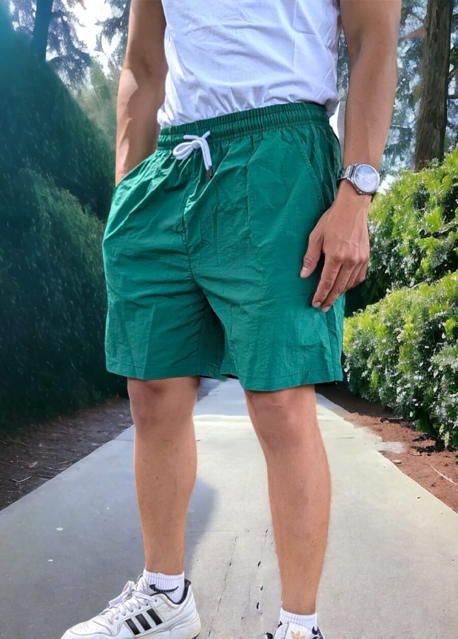 Short impermeable, shores basicos playeros para hombres, bermudas impermeables de varón,