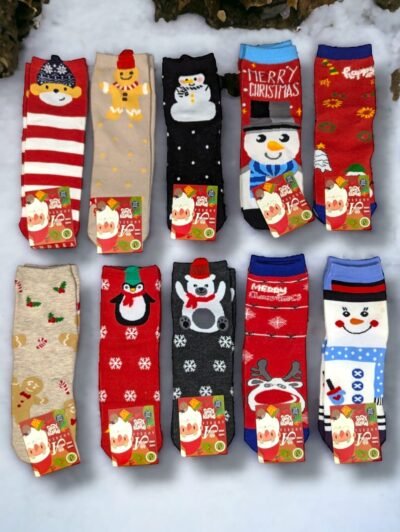 Calcetines semialtos unisex, navideños
