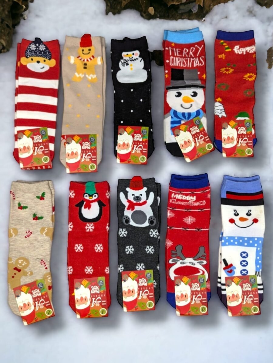 Calcetines semialtos unisex, navideños