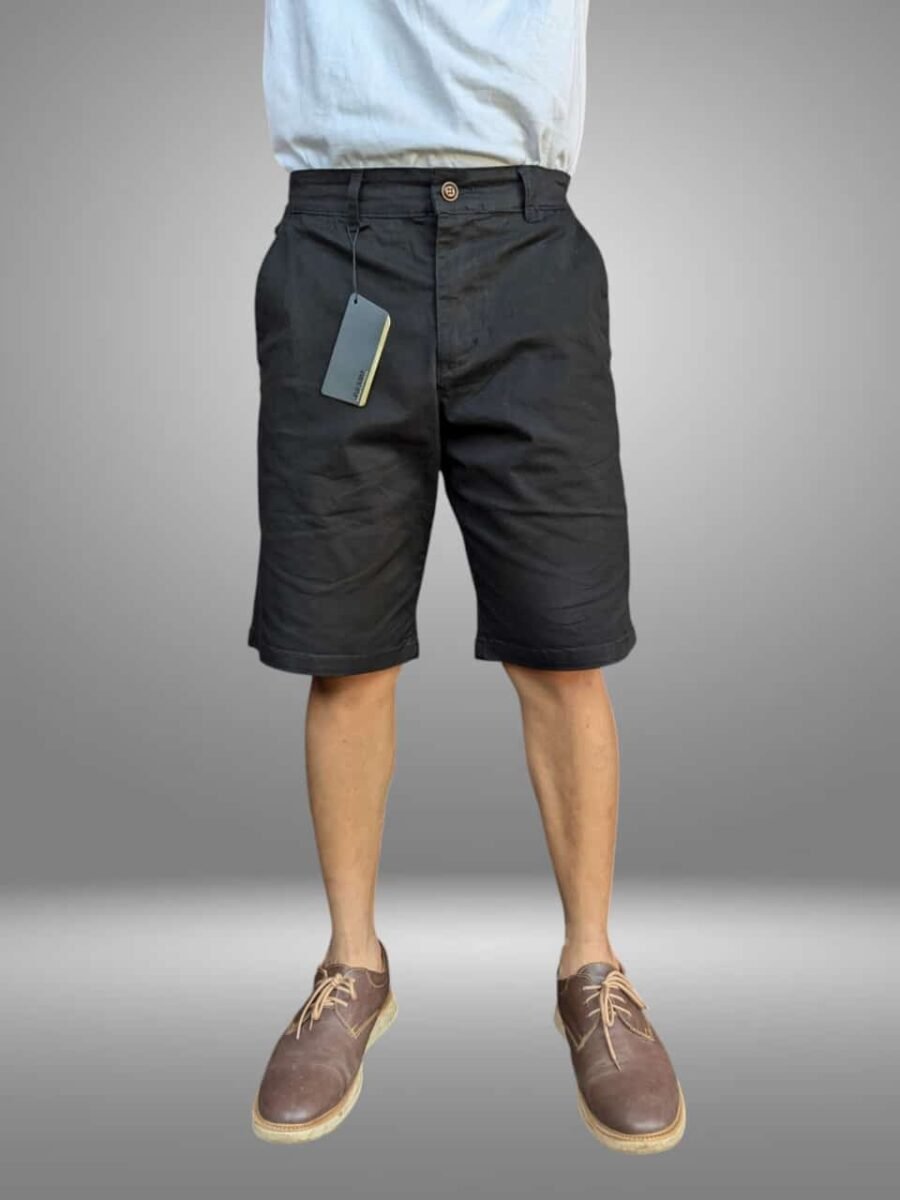 Short de vestir negro, shores para hombres ZOLO JEANS, chores de caballeros con bolsillos laterales