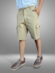 Short de Vestir con bolsas a los lados para hombres, shores comandos Zolo Jeans pantalones cortos de varones, playeros de caballeros (F)