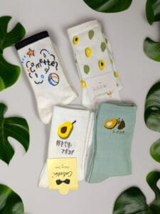 Calcetas con diseños de aguacate, dibujos, altos, potaxie