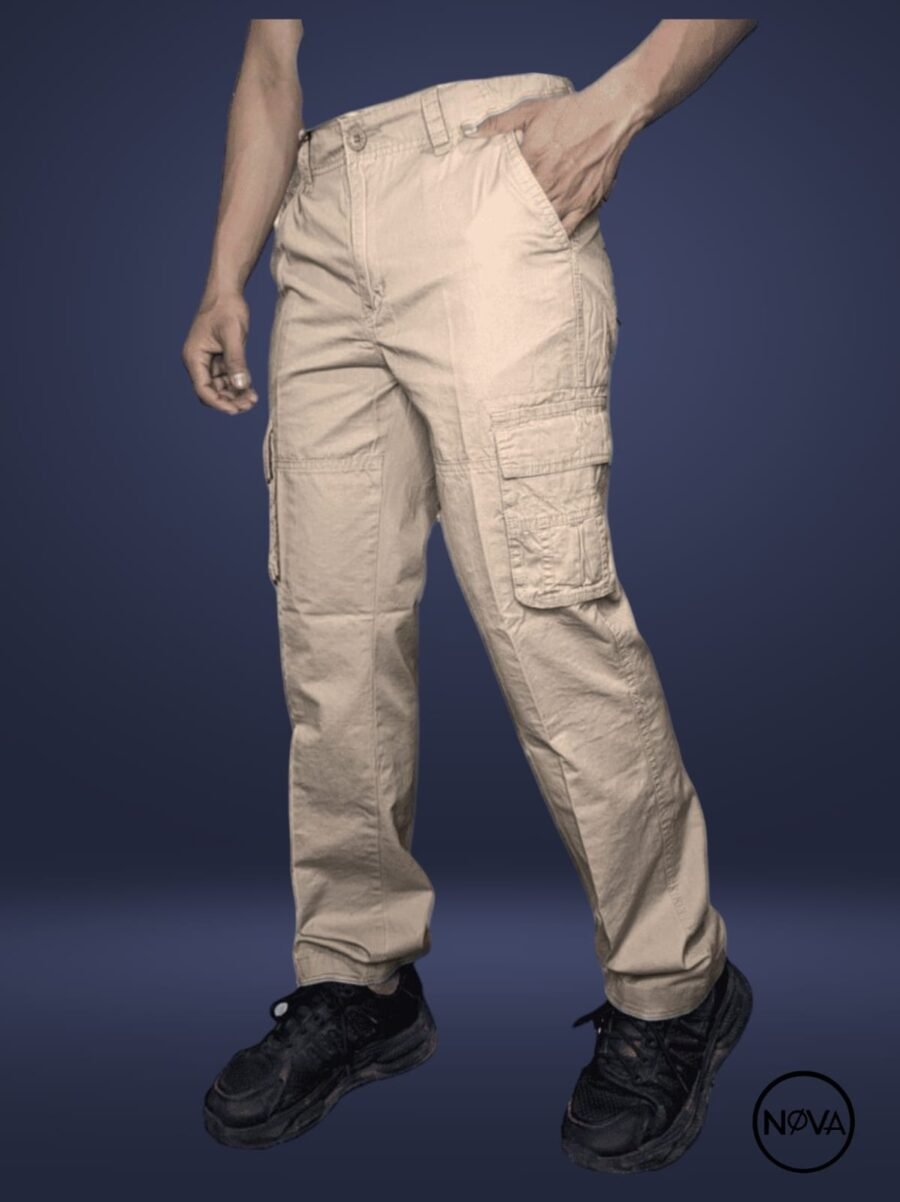 Pantalón cargo EXIT, pantalones cargos para hombres, comandos, pantalones con bolsas a los lados lisos de caballeros corte recto