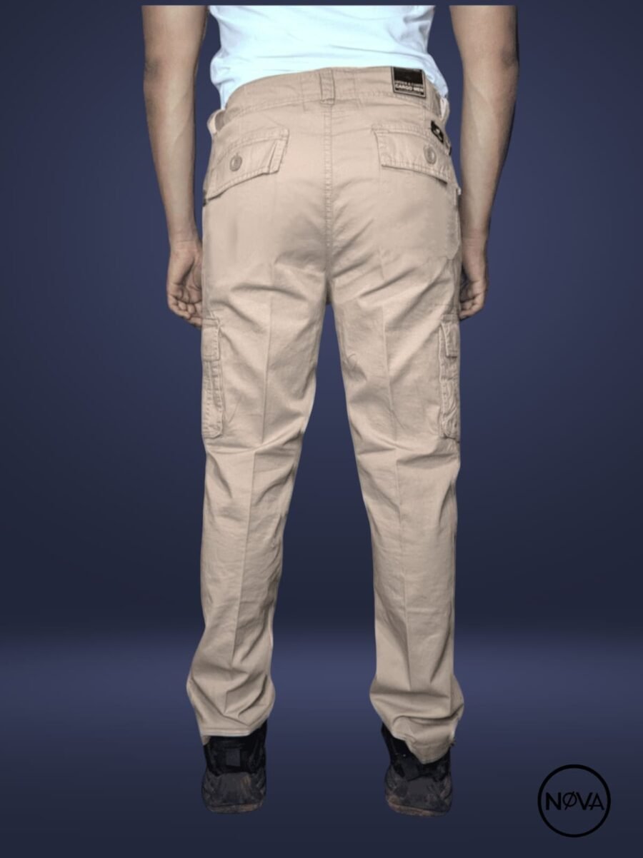 Pantalón cargo EXIT, pantalones cargos para hombres, comandos, pantalones con bolsas a los lados lisos de caballeros corte recto