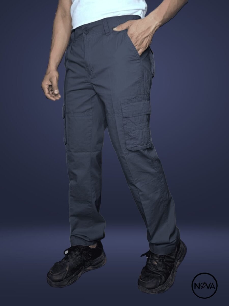 Pantalón cargo EXIT, pantalones cargos para hombres, comandos, pantalones con bolsas a los lados lisos de caballeros corte recto