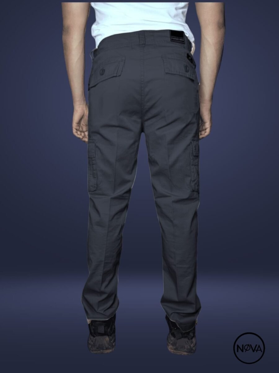 Pantalón cargo EXIT, pantalones cargos para hombres, comandos, pantalones con bolsas a los lados lisos de caballeros corte recto