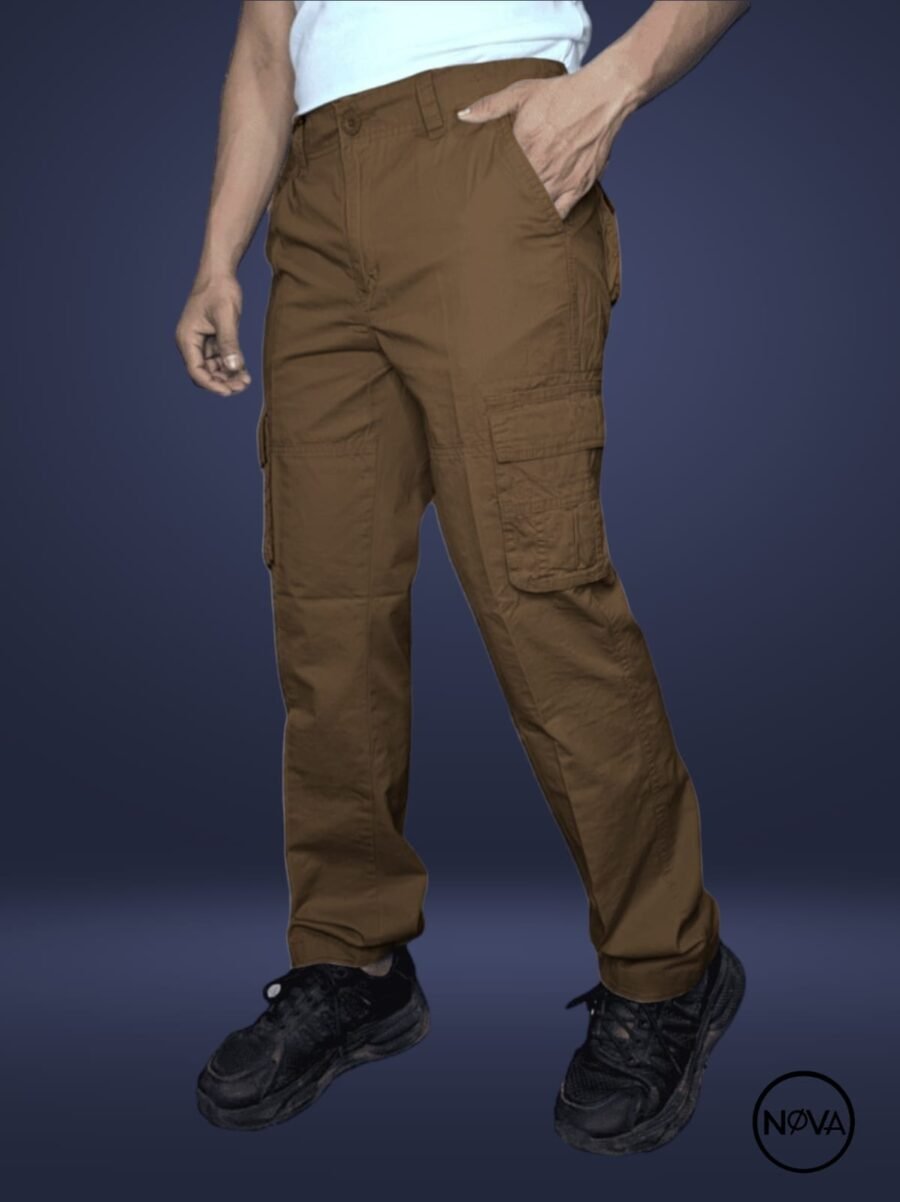 Pantalón cargo EXIT, pantalones cargos para hombres, comandos, pantalones con bolsas a los lados lisos de caballeros corte recto