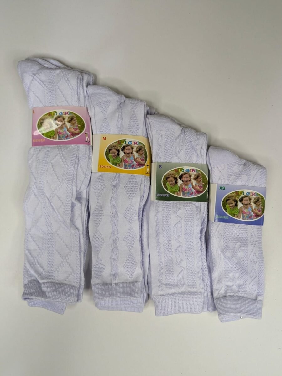 Tres pares de Calcetas caladas colegial, para la escuela de mujeres, niñas, damas blancas