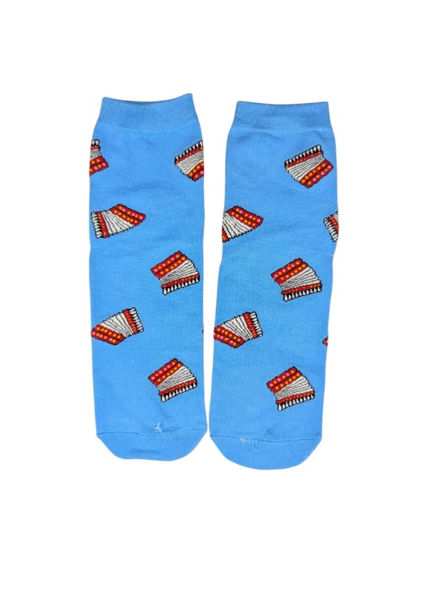 Calcetines semi altos estampados con diseños, dibujos, calcetas