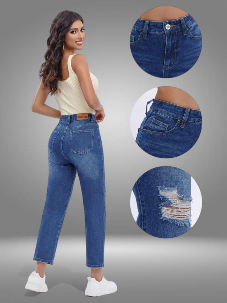 Pantalones para mujeres de mezclilla vaqueros, pantalones para damas