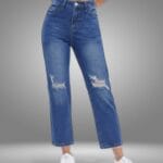 Pantalones para mujeres de mezclilla vaqueros, pantalones para damas