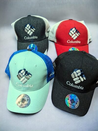 Gorra Columbia, gorras de mallas con broches, tamaño ajustable para hombres