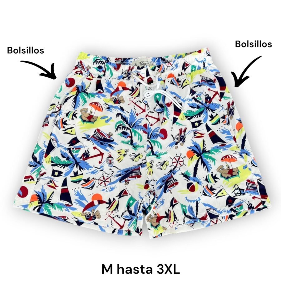 Short Estampado de Hombre playeros, Bermudas impermeables