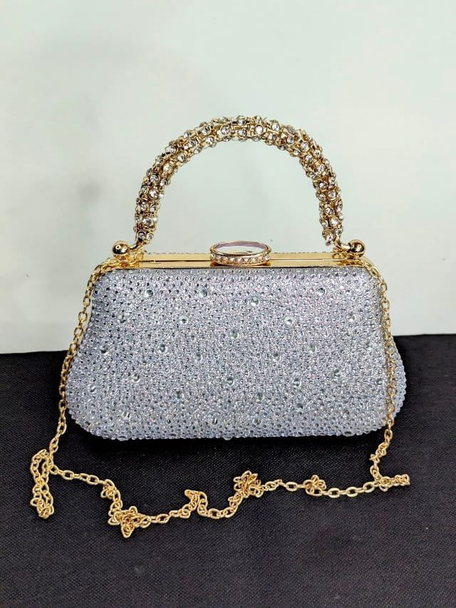 Carteras de mano para dama con perlas incrustadas, bolso de noche para mujeres