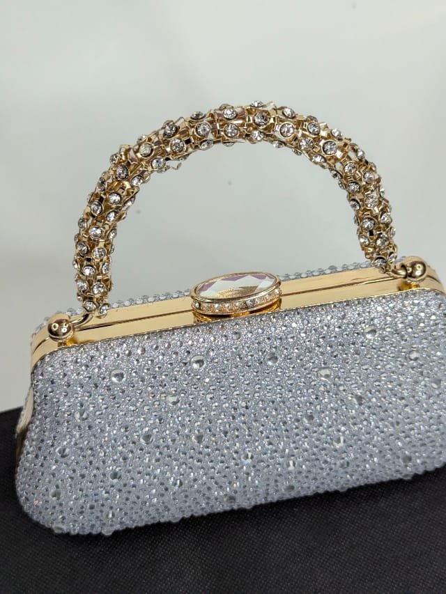 Carteras de mano para dama con perlas incrustadas, bolso de noche para mujeres