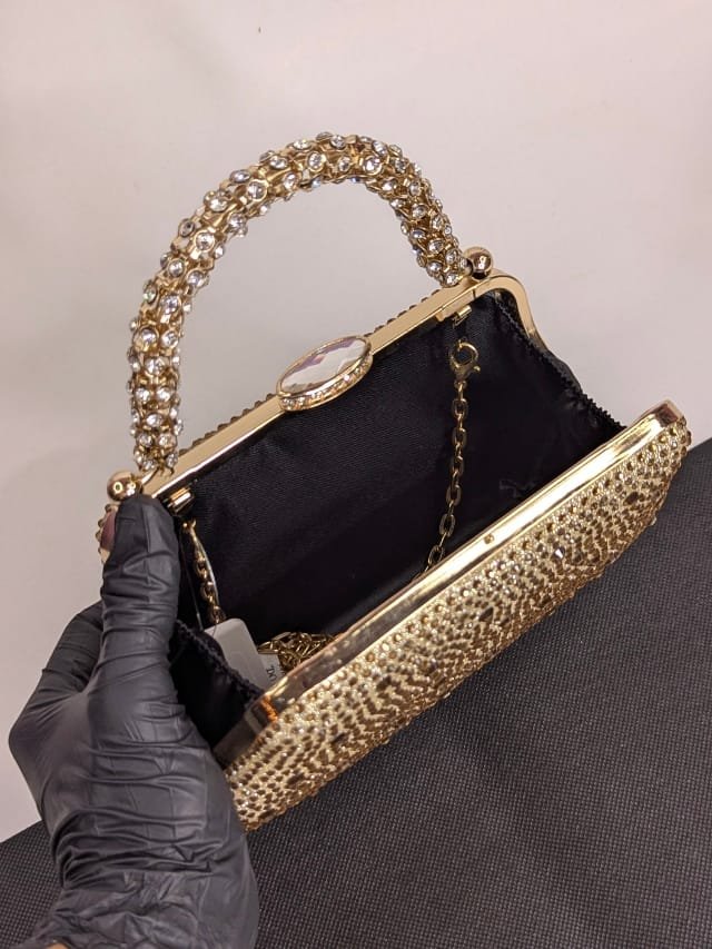 Carteras de mano para dama con perlas incrustadas, bolso de noche para mujeres