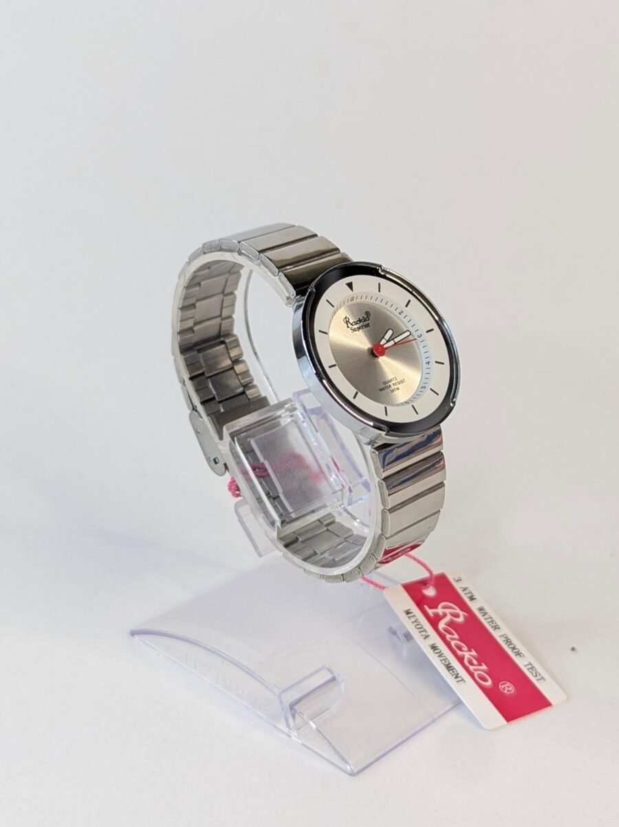 Reloj RACKLO de acero inoxidable dorado para hombres o mujeres, plateados, dorados