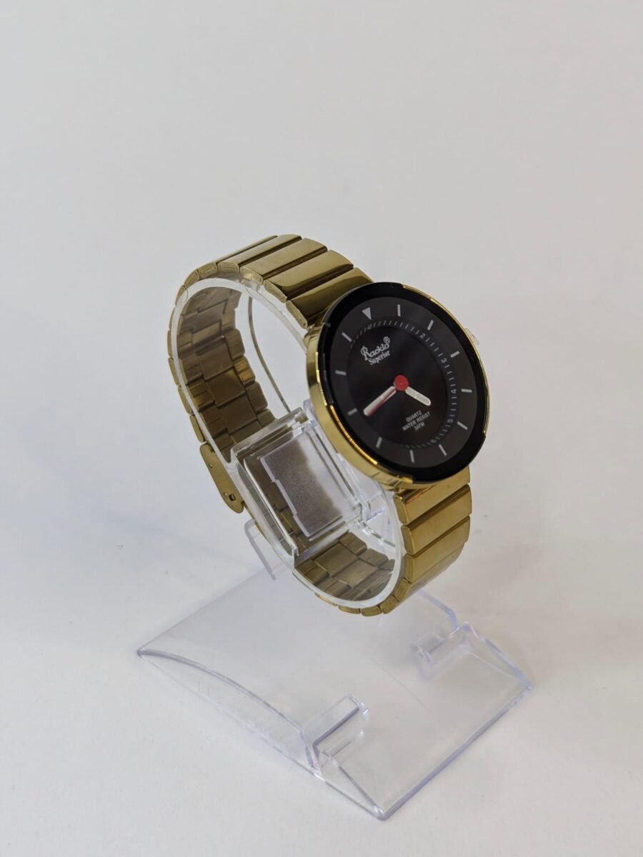 Reloj RACKLO de acero inoxidable dorado para hombres o mujeres, plateados, dorados