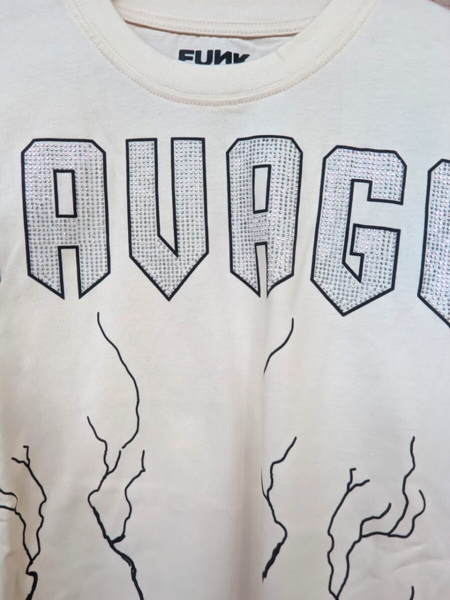 Camisas Oversized Fit Crop, camisetas para hombres animadas, con perlas marca FUNK