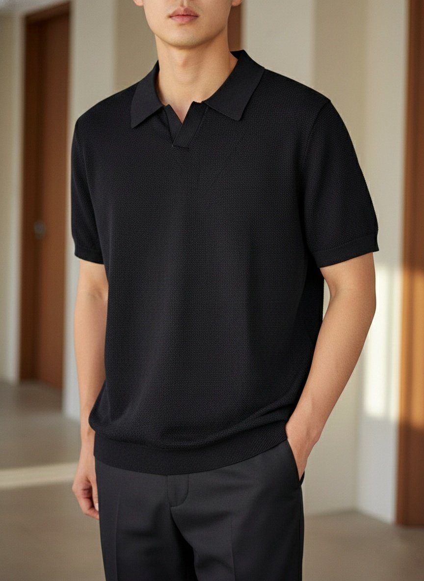 Funk Camisa estilo polo para hombres camisa de granaje, old money sport