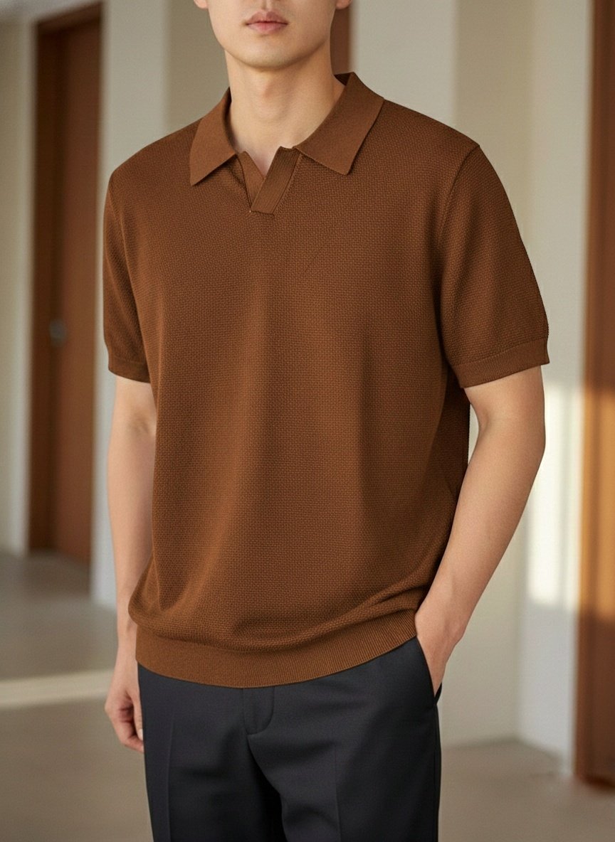 Funk Camisa estilo polo para hombres camisa de granaje, old money sport