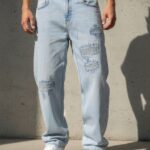 Pantalones baggy para hombres FUNK, pantalon rasgados de mezclilla. Pantalon, vaqueros de caballeros, varones
