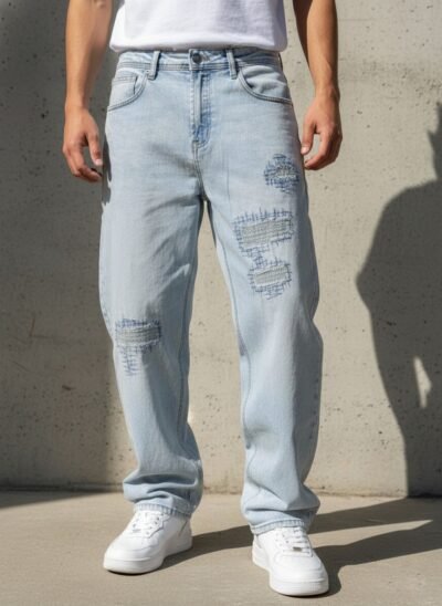 Pantalones baggy para hombres FUNK, pantalon rasgados de mezclilla. Pantalon, vaqueros de caballeros, varones