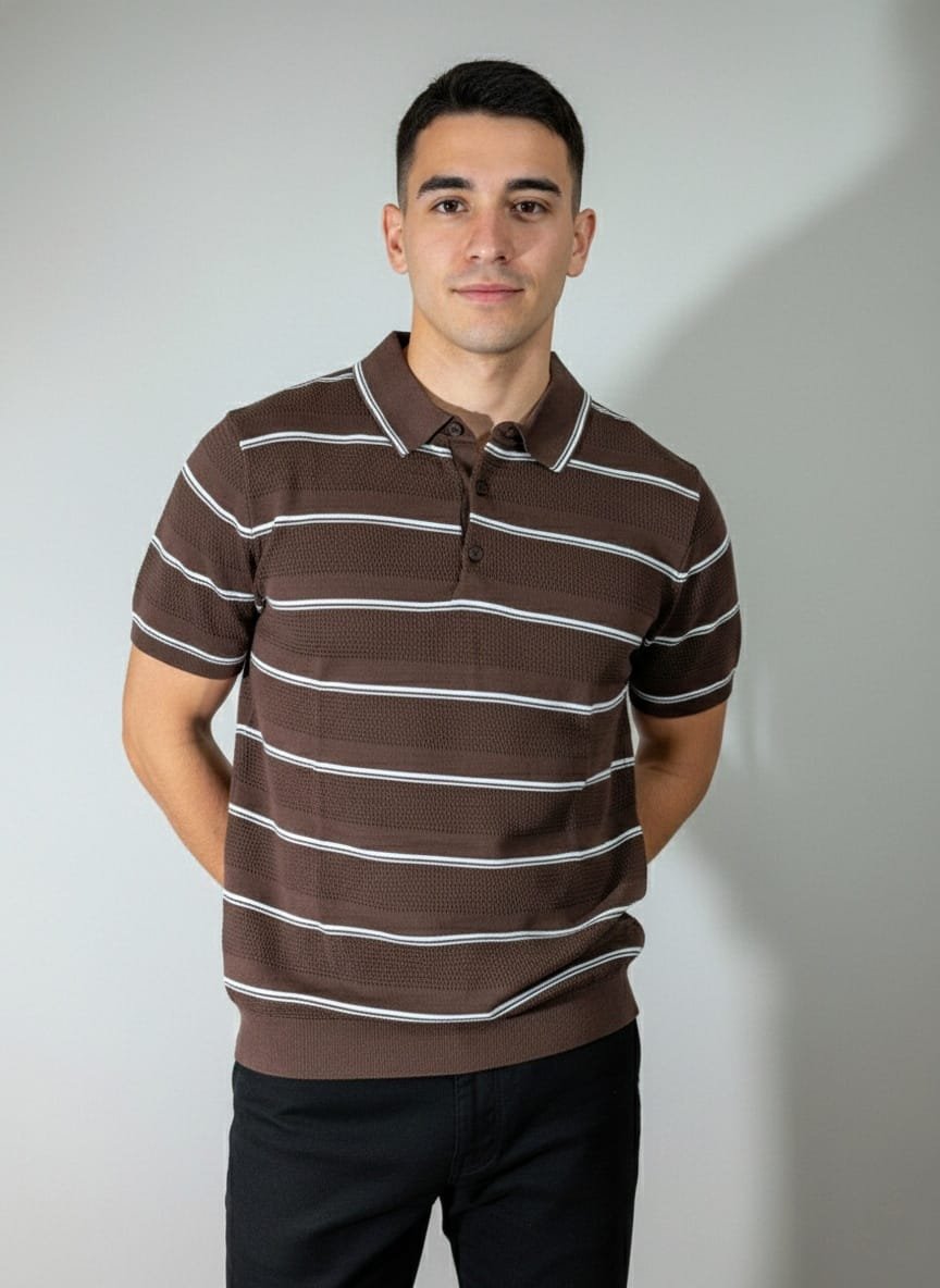 Funk Camisa estilo polo para hombres camisa de granaje, old money sport