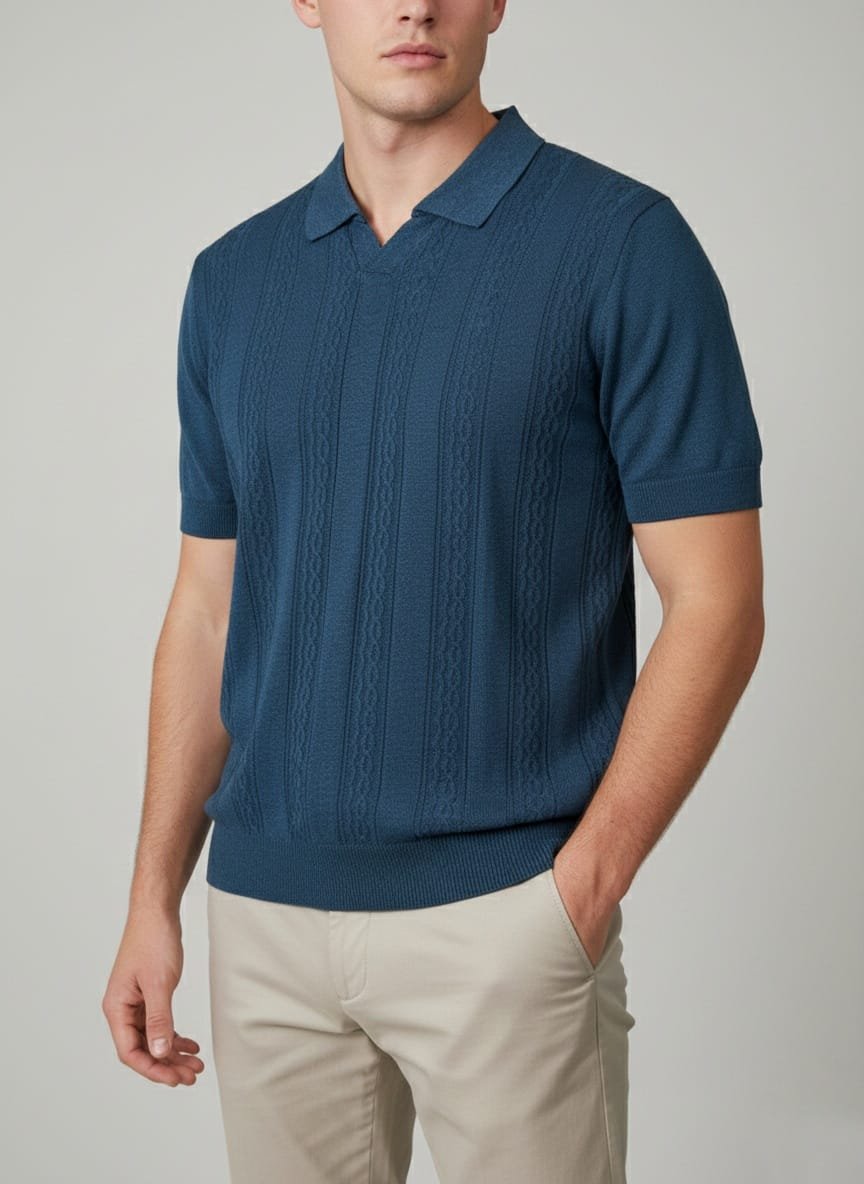 Funk Camisa estilo polo para hombres camisa de granaje, old money sport