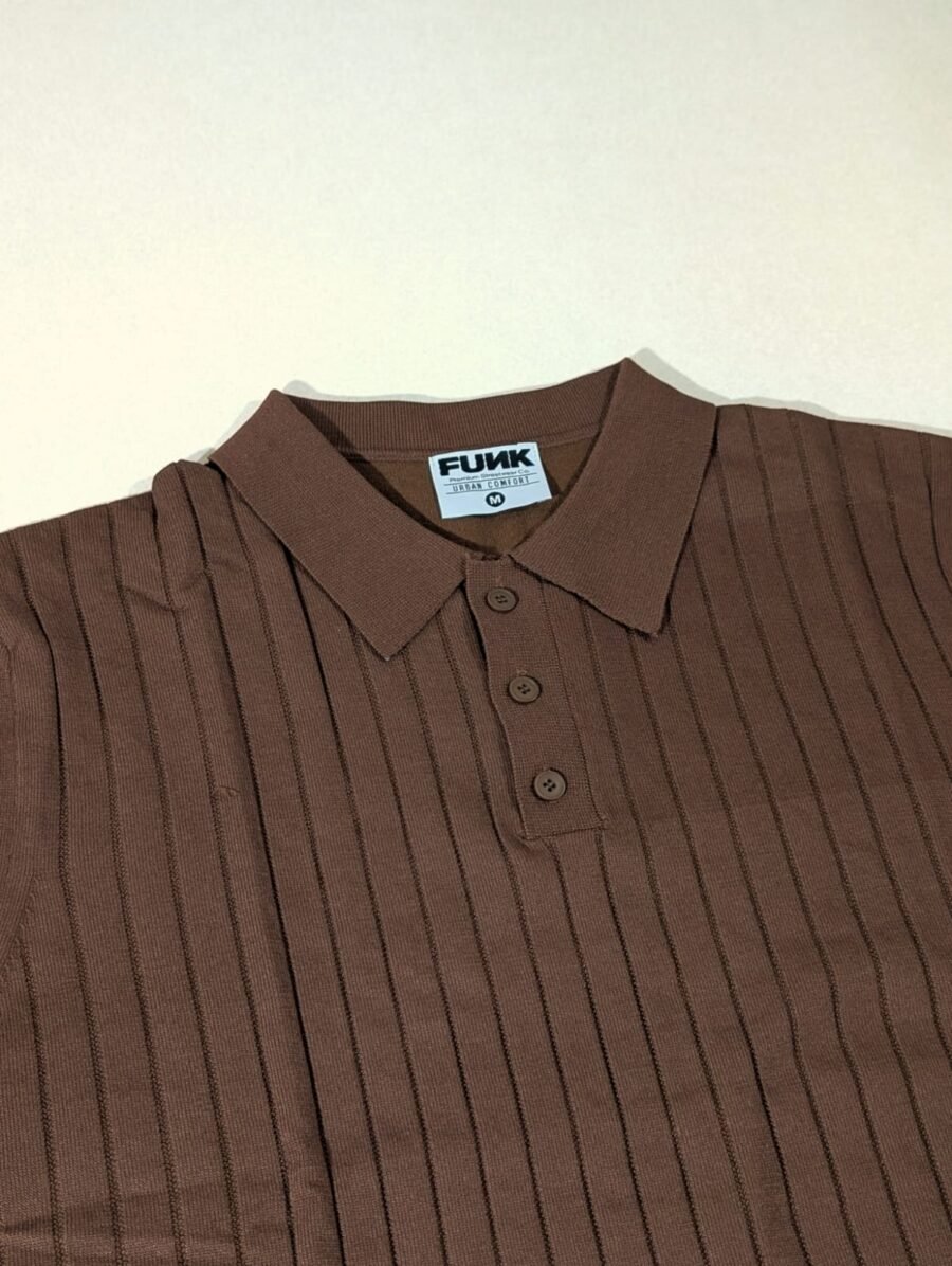 Funk Camisa estilo polo para hombres camisa de granaje, old money sport, con zipper