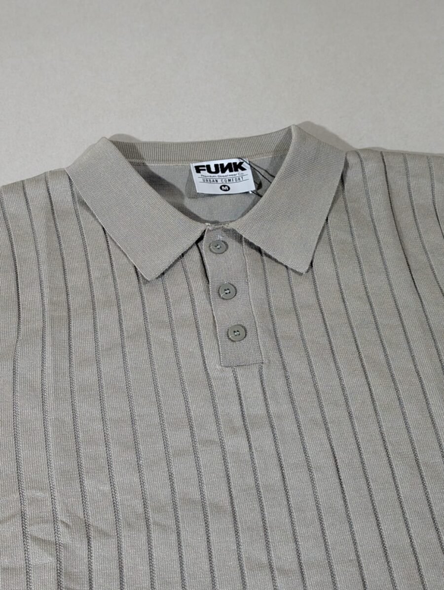 Funk Camisa estilo polo para hombres camisa de granaje, old money sport, con zipper