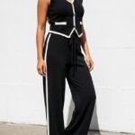 Conjuntos para damas pantalón y crop tops, trajes para mujeres, pantalones, blusas, camisas