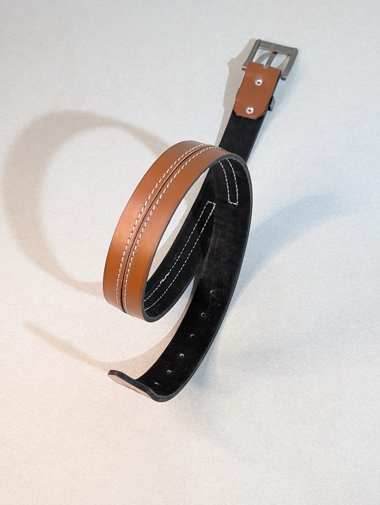 Fajas para hombres Tommy Hilfilger de cuero, cuero 100% natural, cinturones cafés, marrón