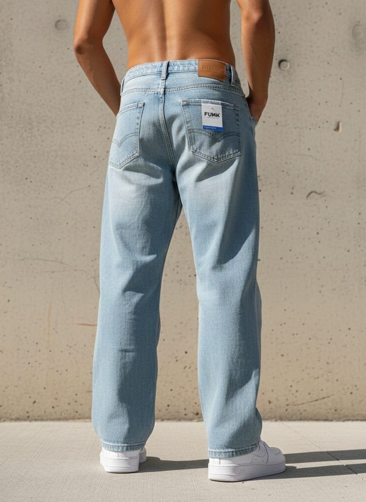 Pantalones baggy Fit para hombres FUNK, pantalon rasgados de mezclilla. Pantalon, vaqueros de caballeros, varones