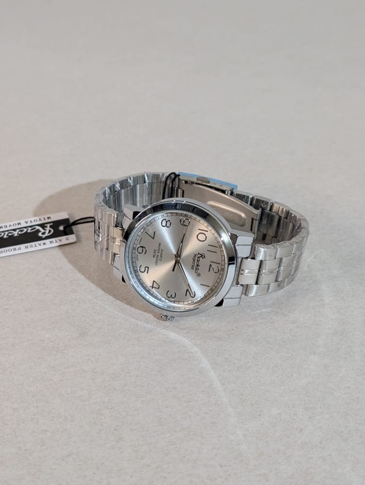 Reloj Racklo de acero para hombres, relojes metálicos de acero inoxidable analógicos