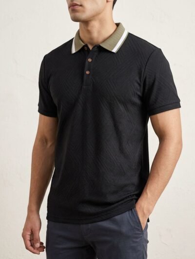 Funk Camisa estilo polo para hombres camisa de granaje, old money sport