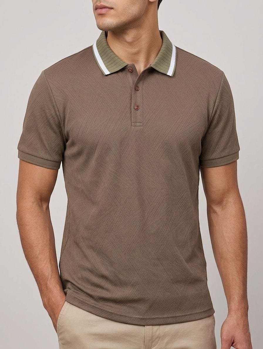 Funk Camisa estilo polo para hombres camisa de granaje, old money sport