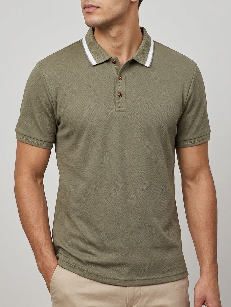 Funk Camisa estilo polo para hombres camisa de granaje, old money sport
