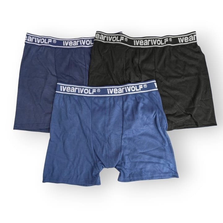 Pack 3 boxers para hombres, caja / paquete de tres bóxeres Wear Wolf de caballeros, ropa interior, calzoncillos