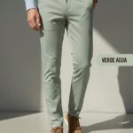 Pantalón chino MORELLI de vestir para hombres, corte narrow fit (similar al slim fit), strech, pantalones chinos