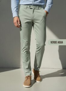 Pantalón chino MORELLI de vestir para hombres, corte narrow fit (similar al slim fit), strech, pantalones chinos