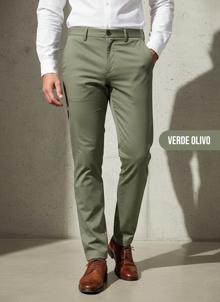 Pantalón chino MORELLI de vestir para hombres, corte narrow fit (similar al slim fit), strech, pantalones chinos