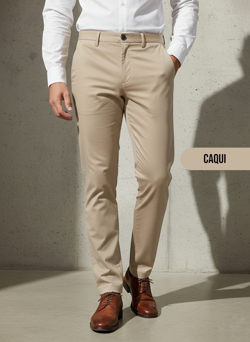 Pantalón chino MORELLI de vestir para hombres, corte narrow fit (similar al slim fit), strech, pantalones chinos