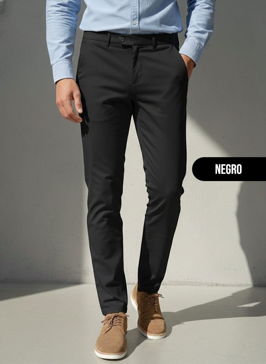 Pantalón chino MORELLI de vestir para hombres, corte narrow fit (similar al slim fit), strech, pantalones chinos
